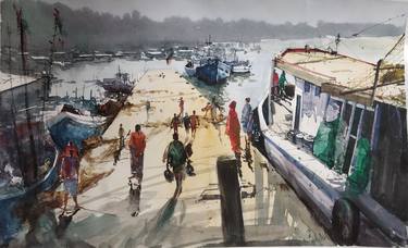 Original Fine Art Boat Paintings by Soyli Saha