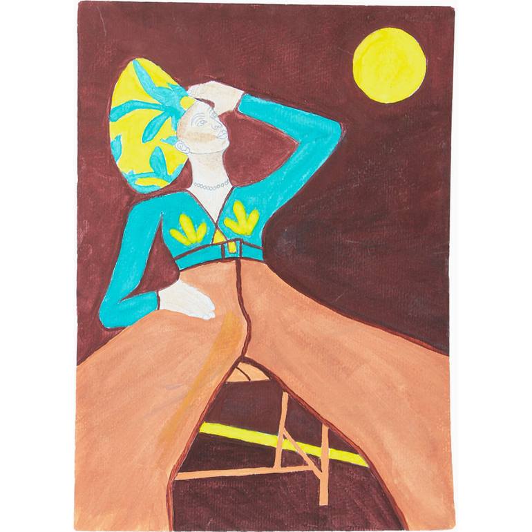 Original Abstract Expressionism People Painting by Laura Of Cambridge