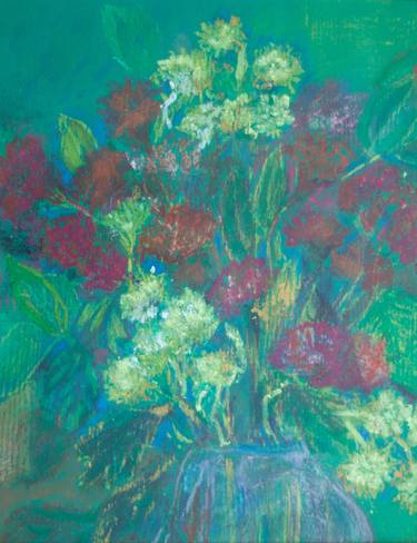 Original Expressionism Floral Painting by Renata Mleczko