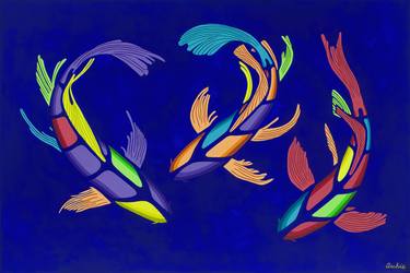 Print of Fish Paintings by Artist Archie