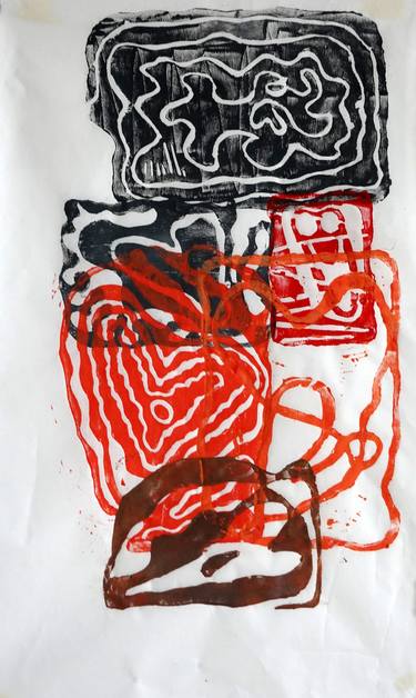 Original Abstract Expressionism Abstract Printmaking by Kellermann Ulrich