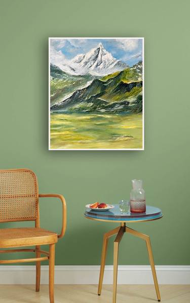 Edges/ mountain landscape 70x60 cm oil on canvas thumb
