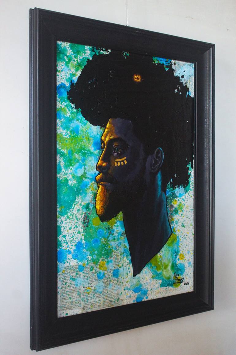 Original Portrait Mixed Media by Prosper Aluu