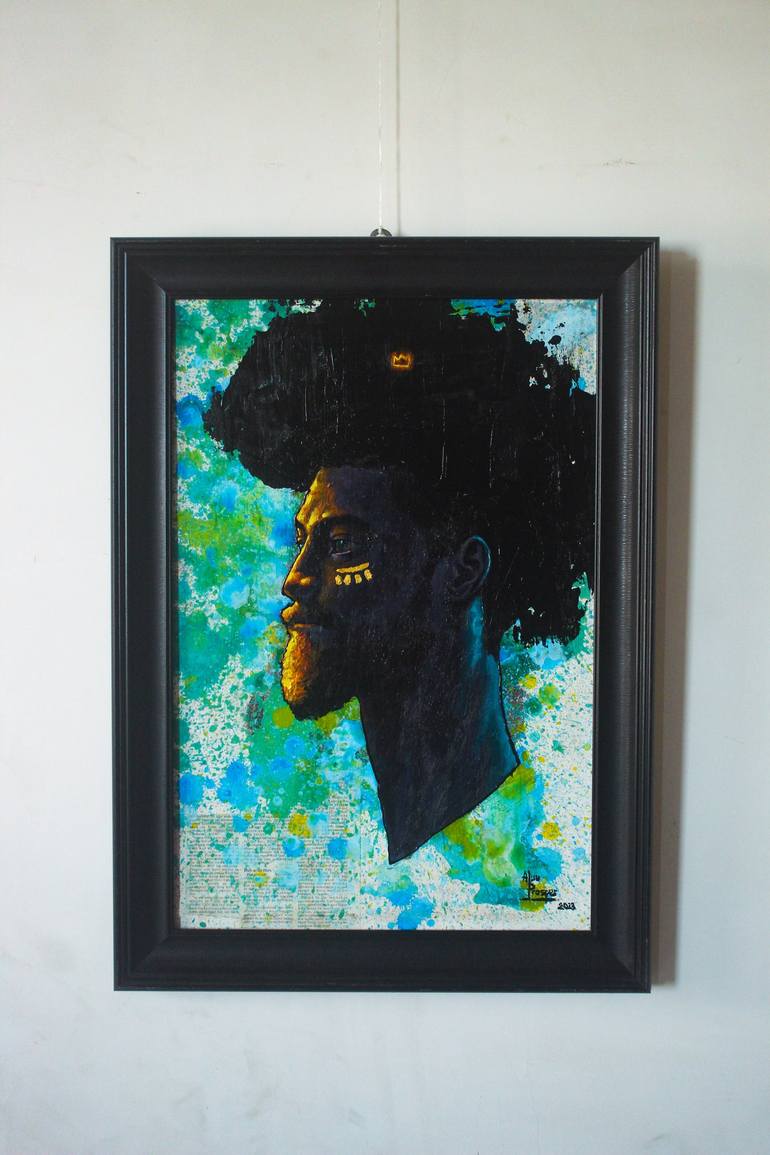 Original Portrait Mixed Media by Prosper Aluu