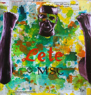 Original Celebrity Mixed Media by Prosper Aluu