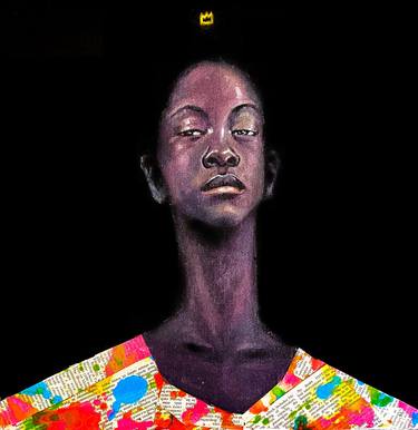 Original Portrait Mixed Media by Prosper Aluu