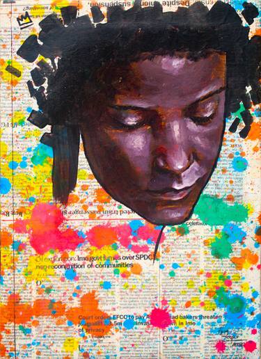 Original People Mixed Media by Prosper Aluu