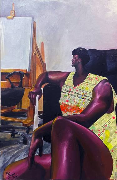 Original Contemporary Men Mixed Media by Prosper Aluu