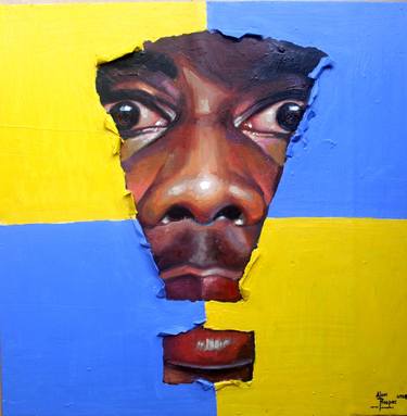 Original Abstract Expressionism Portrait Paintings by Prosper Aluu