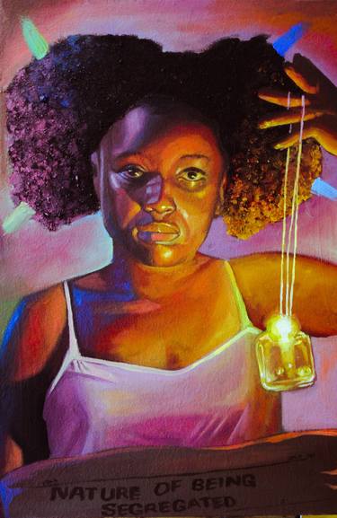 Original Expressionism Portrait Paintings by Prosper Aluu