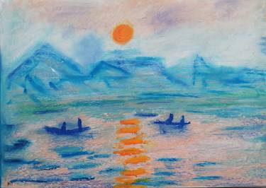 Print of Expressionism Seascape Paintings by Milena Panayotova