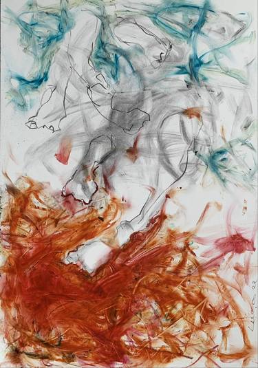 Original Abstract Expressionism Abstract Drawings by Anna Lukina