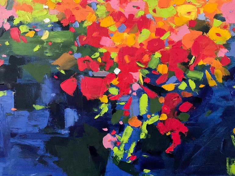 Original Abstract Expressionism Landscape Painting by Mariana Mykyta