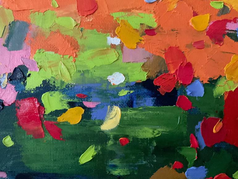 Original Abstract Expressionism Landscape Painting by Mariana Mykyta
