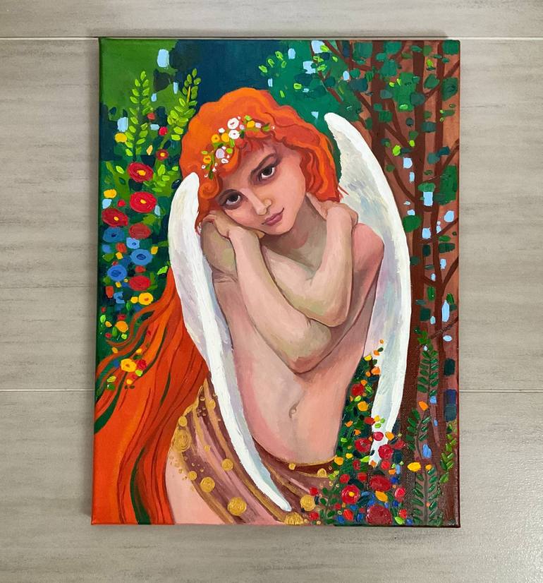 Original Romanticism Women Painting by Mariana Mykyta