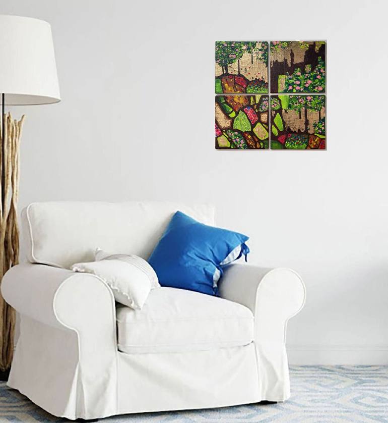 Original Artificial Intelligence Floral Painting by Mariana Mykyta