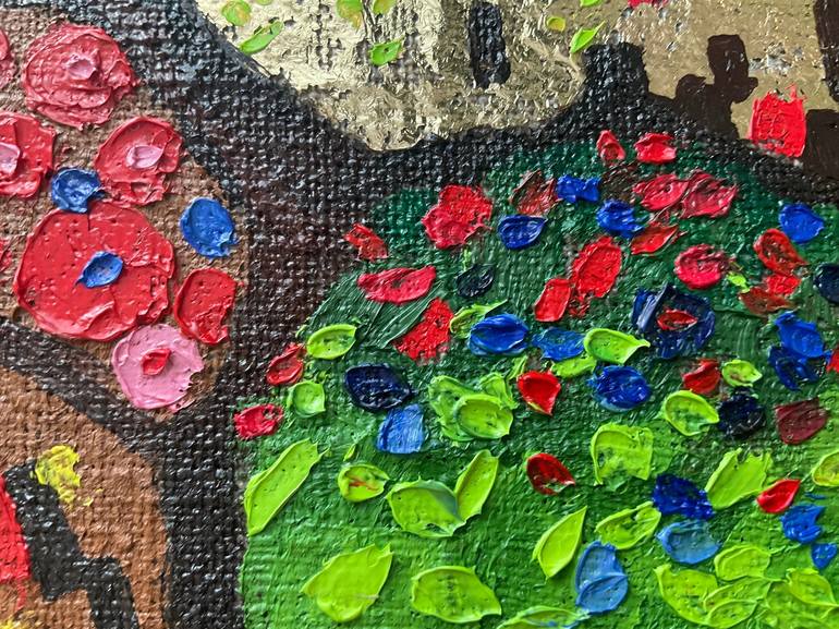 Original Artificial Intelligence Floral Painting by Mariana Mykyta