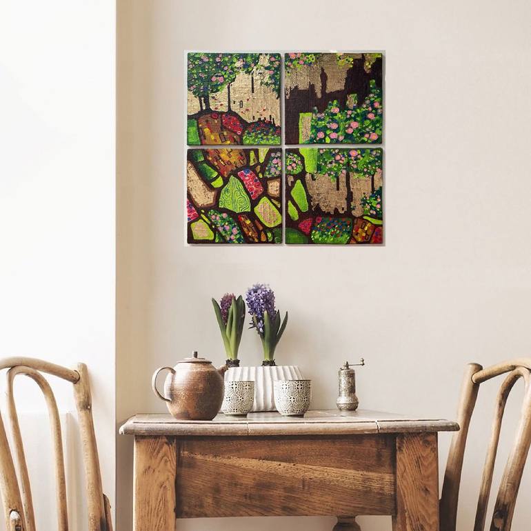 Original Artificial Intelligence Floral Painting by Mariana Mykyta