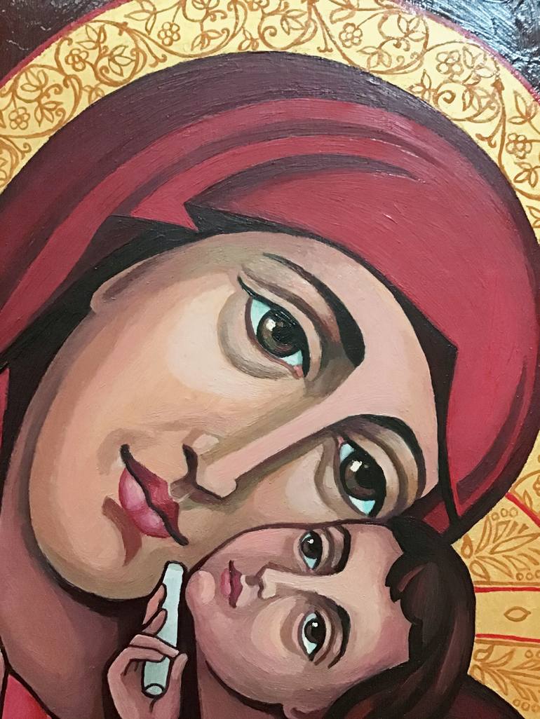Original Fine Art Religion Painting by Mariana Mykyta