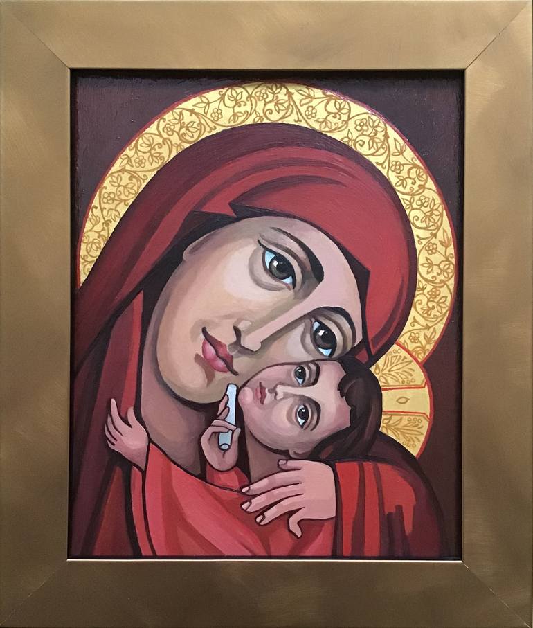 Original Fine Art Religion Painting by Mariana Mykyta