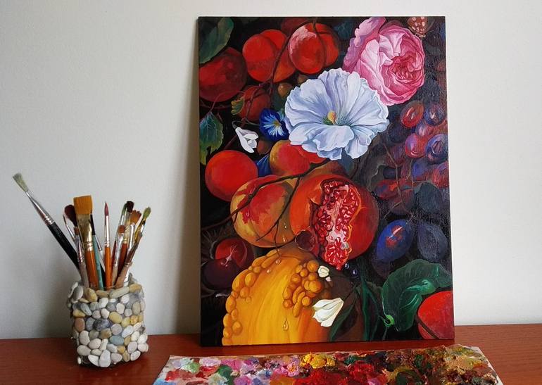 Original Fine Art Botanic Painting by Mariana Mykyta