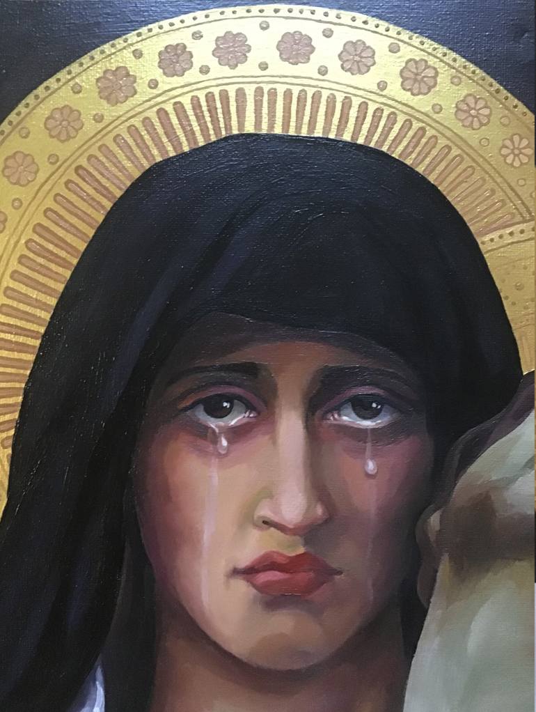 Original Figurative Religion Painting by Mariana Mykyta