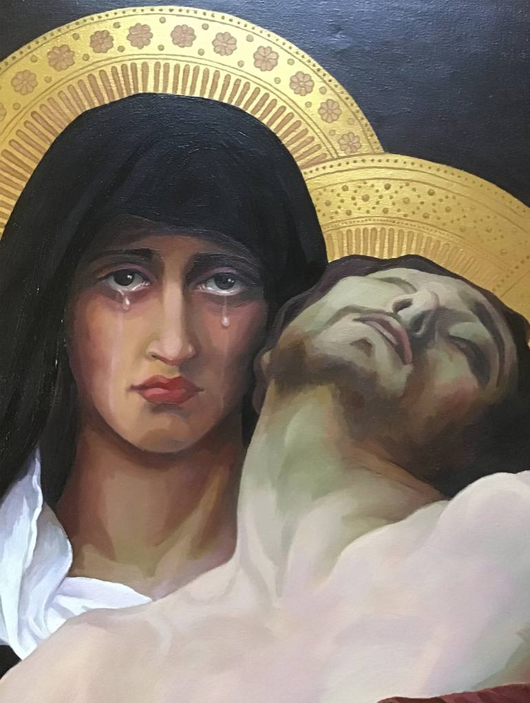 Original Figurative Religion Painting by Mariana Mykyta