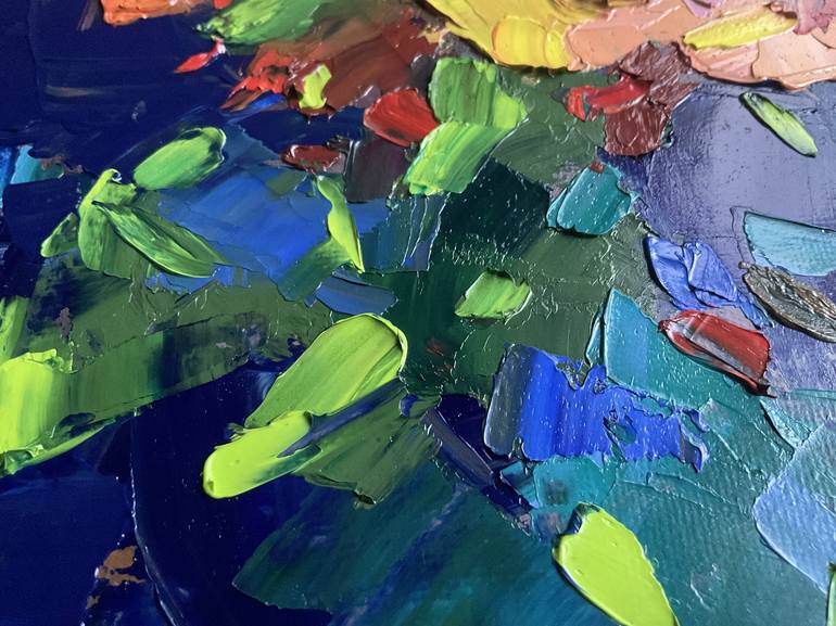 Original Abstract Floral Painting by Mariana Mykyta