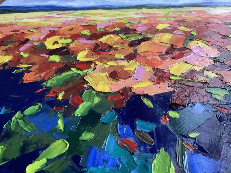 Original Abstract Floral Painting by Mariana Mykyta