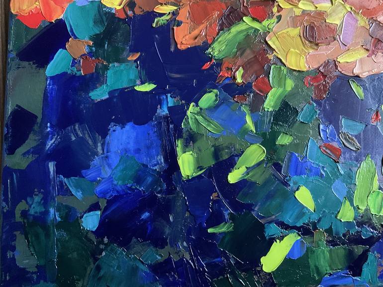 Original Abstract Floral Painting by Mariana Mykyta