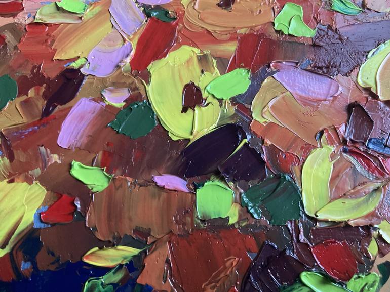 Original Abstract Floral Painting by Mariana Mykyta