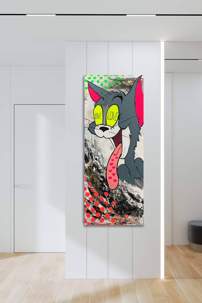 Original Pop Art Cartoon Painting by Odarka Komashko