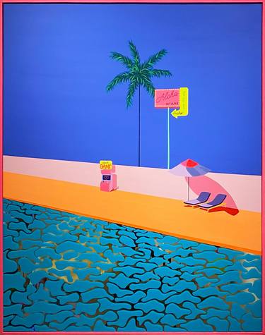 Original Pop Art Beach Paintings by Isabelle Derecque