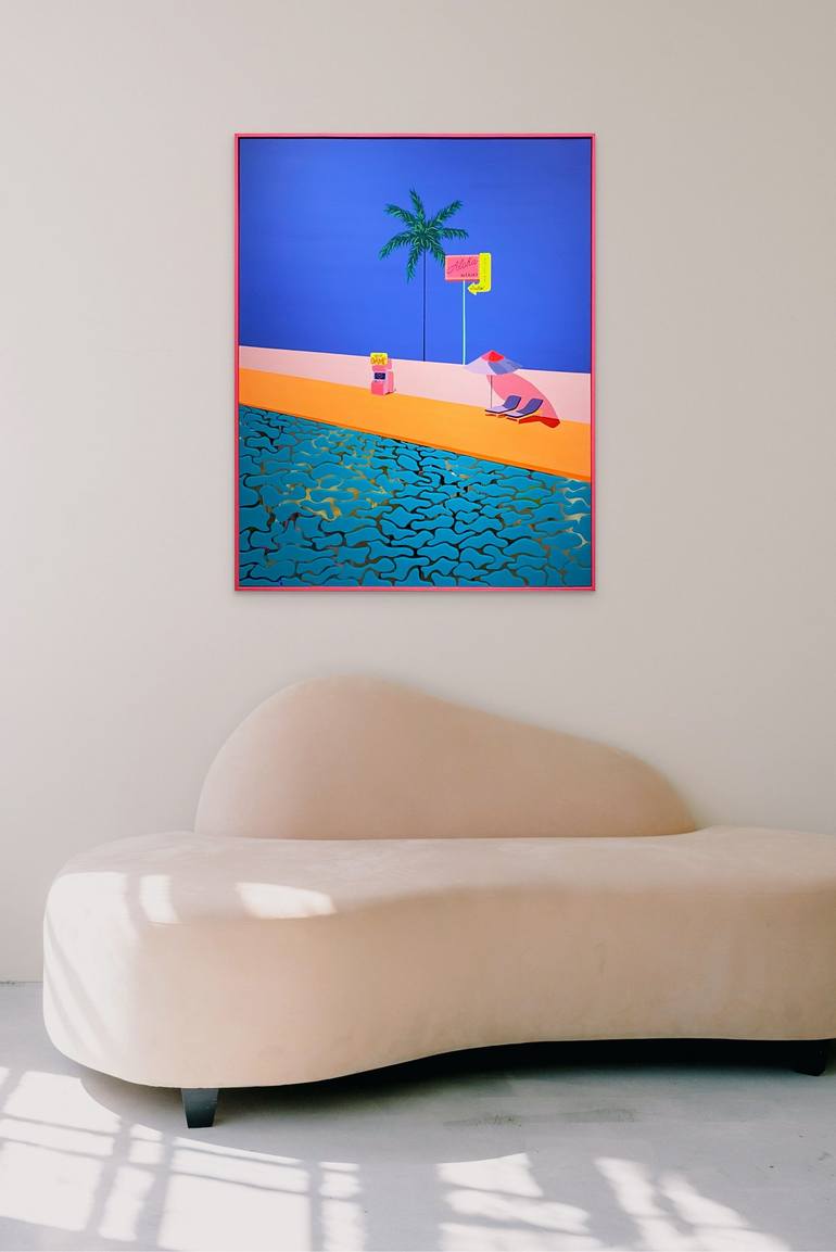 Original Beach Painting by Isabelle Derecque