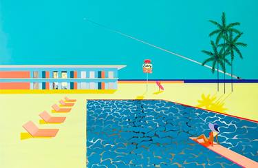 Original Conceptual Beach Paintings by Isabelle Derecque