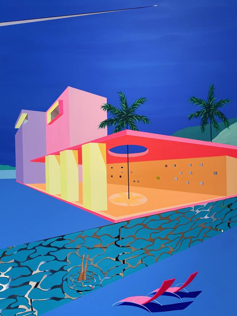 Original Beach Painting by Isabelle Derecque