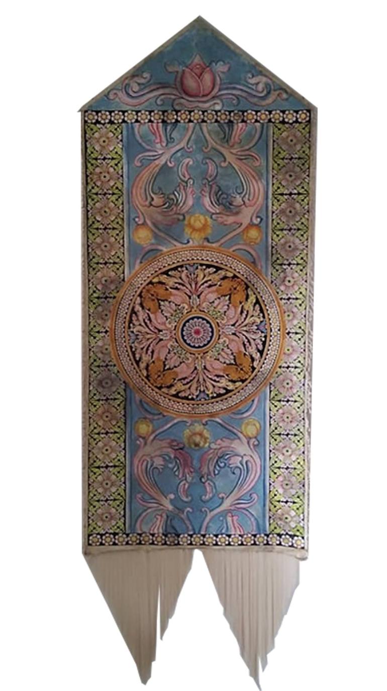 Original Art Deco Interiors Painting by Lasantha Epasinghe