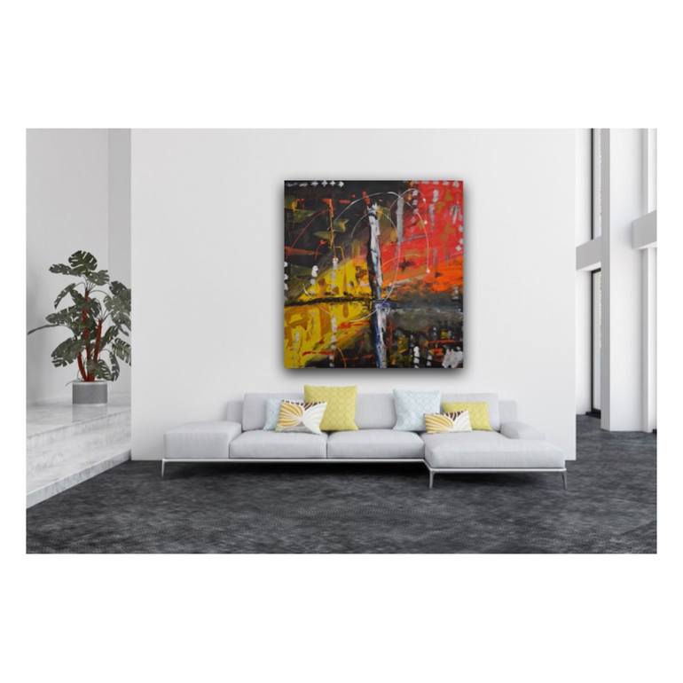 Original Abstract Expressionism Abstract Painting by Victoria Hutsul