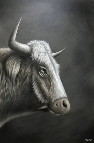 Original Realism Cows Paintings by Bisytes Art