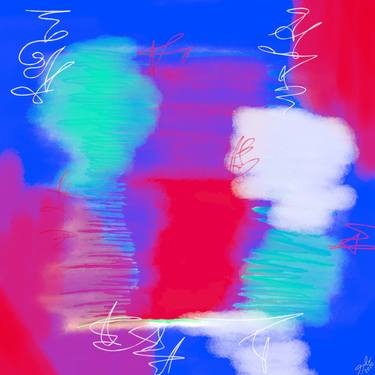 Original Art Deco Abstract Digital by Angela Vivero