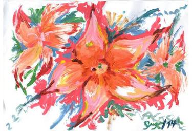 Print of Abstract Expressionism Floral Paintings by Angela Vivero