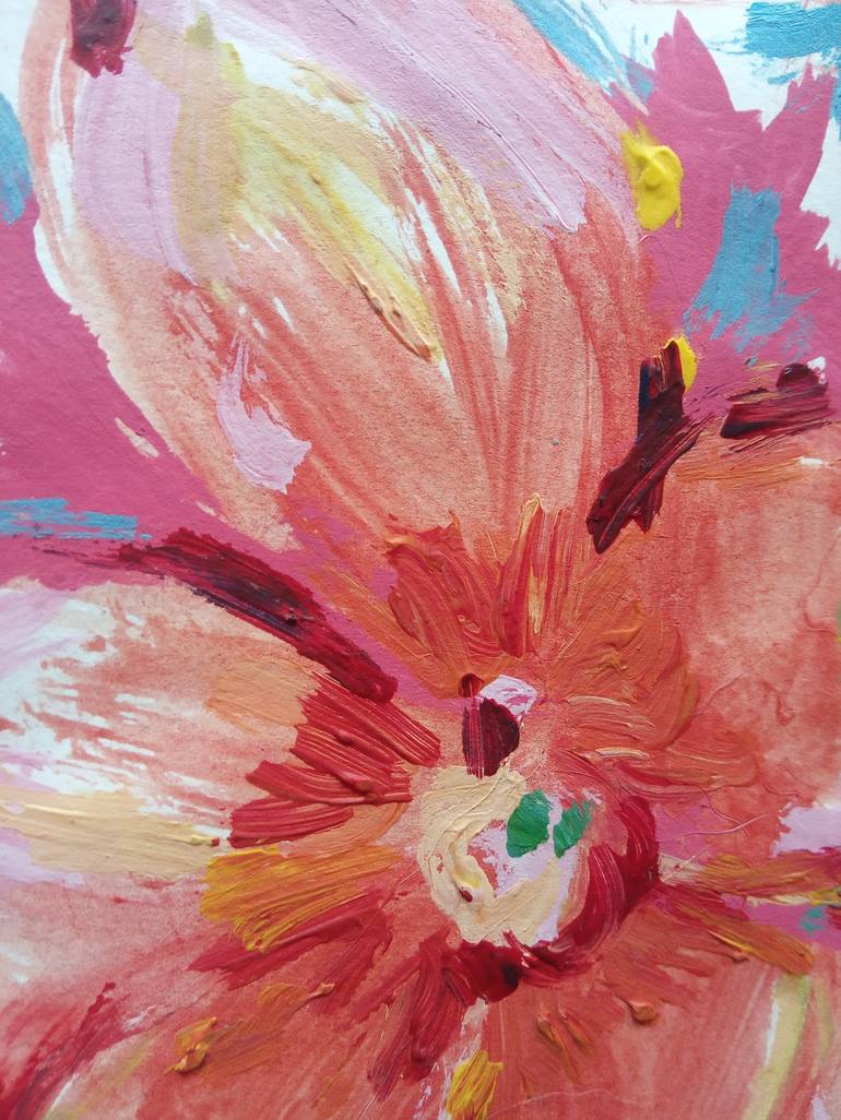 Original Abstract Expressionism Floral Painting by Angela Vivero
