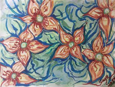 Print of Impressionism Floral Paintings by Angela Vivero