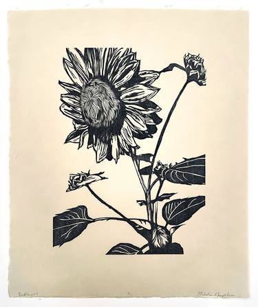 Original Fine Art Floral Printmaking by Nicholas Naughton