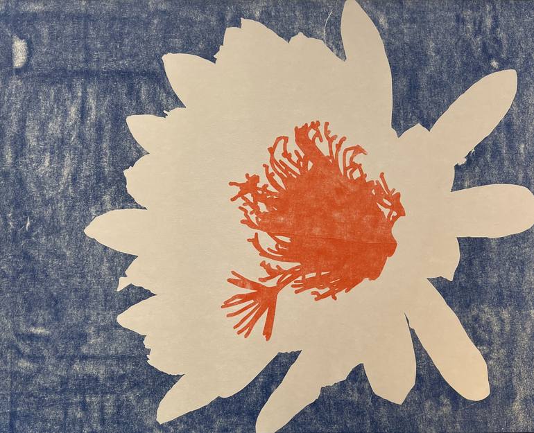 Original Abstract Floral Printmaking by Nicholas Naughton