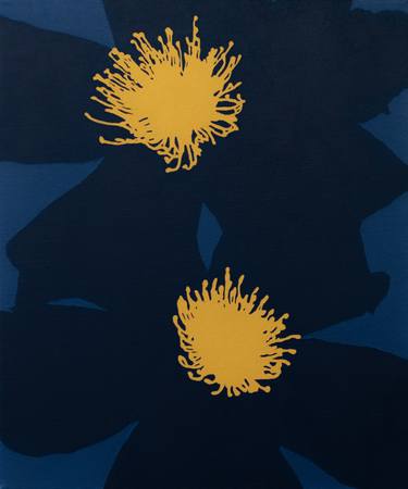Original Abstract Floral Painting by Nicholas Naughton