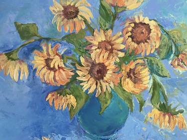 Original Expressionism Floral Paintings by Halyna Petrychenko