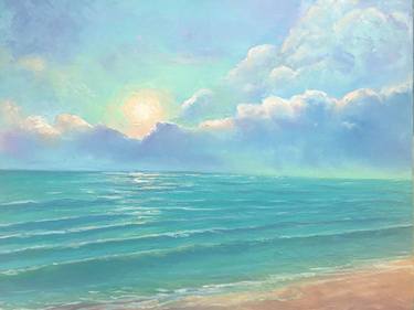 Print of Beach Paintings by Halyna Petrychenko