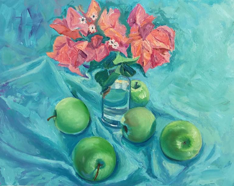 Original Fine Art Still Life Painting by Halyna Petrychenko