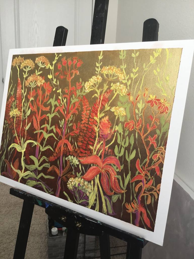 Original Floral Painting by Halyna Petrychenko